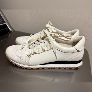 Tory Burch White Sneakers with adorable ruffle